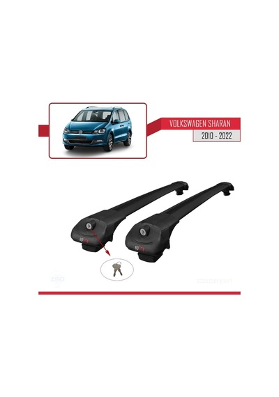 Volkswagen Sharan 2010-2022 Arası İle Uyumlu Ace-1 Ara Atkı Tavan Barı Siyah