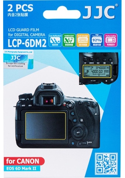 Jjc LCP-6DM2 Canon 6D II Uyumlu LCD Ekran Koruyucu Film 2'li