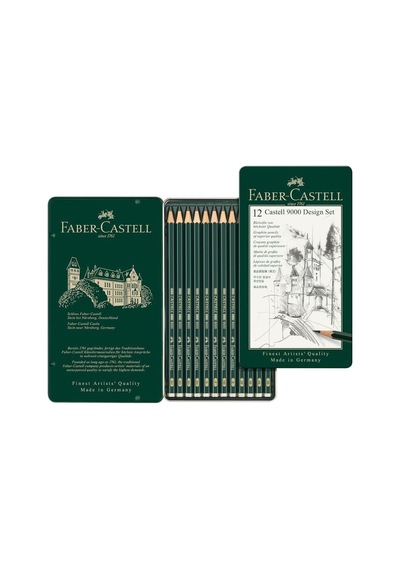 Faber-castell 9000 Design Set 5b-5h , Naturel / Siyah 124-Pembe