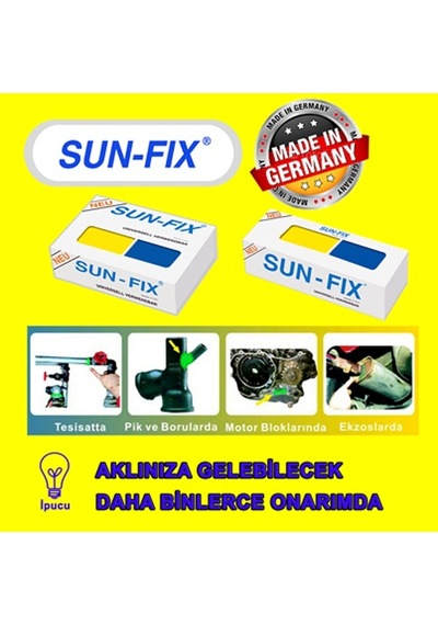 Ev-Ve-Ötesi Sun-Fix Macun Kaynak Universal Verwendbar 100 G