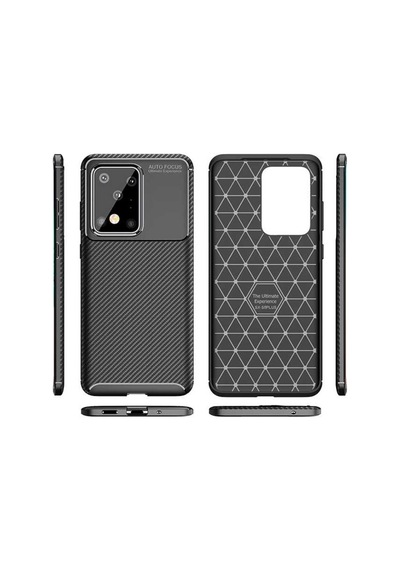 Samsung Galaxy Uyumlu S20 Ultra Kilif Karbon Silikon Case 417936171