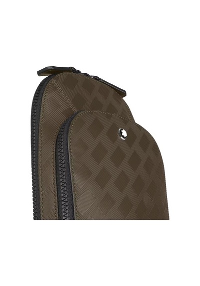 Montblanc Extreme Deri Orta Boy Vücut Çantası 221602 Haki