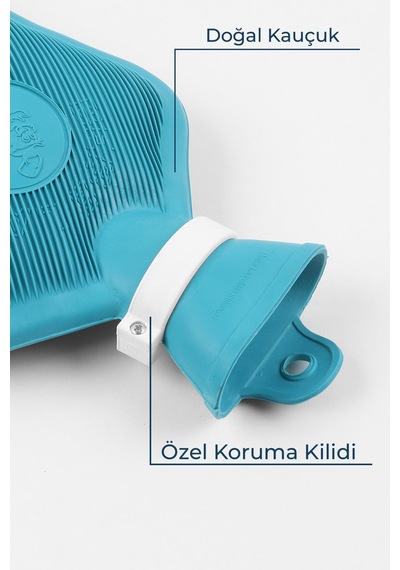 Bebelav Adalılar Kauçuk Termofor Kokusuz Sıcak Su Torbası Mavi 2 L