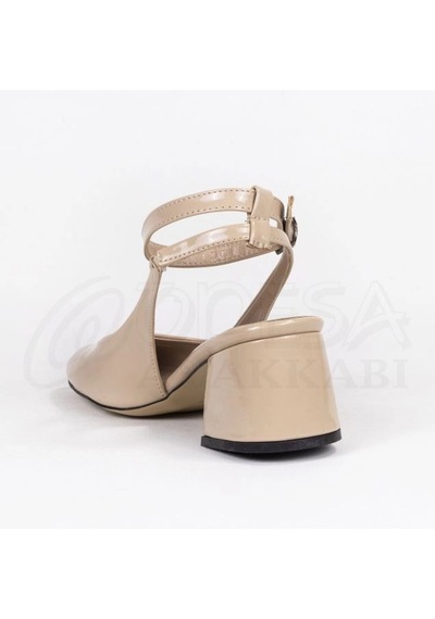 Mergenshoes Mf300 Ten Bilek Bantlı Kadın Topuklu Ayakkabı Ten
