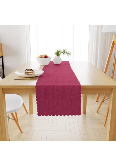 Fuşya Kadife Dokulu Runner 40x180