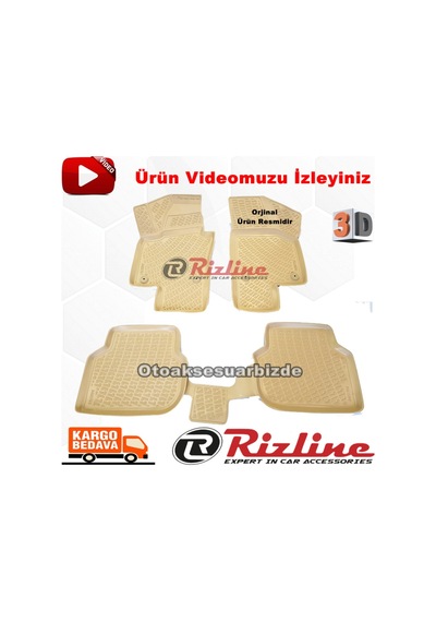 Vw Jetta 3D Paspas Havuzlu Bej Renk 2015-2020 Arası Rizline N11.9378