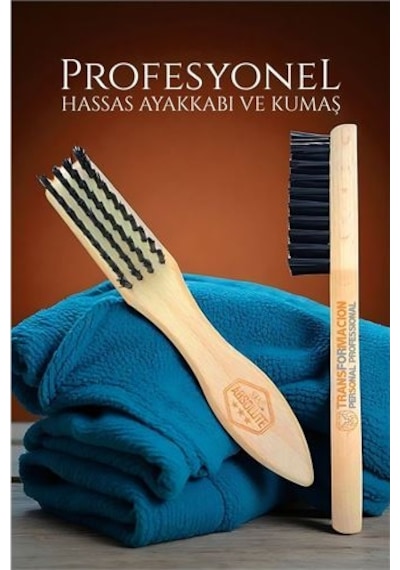 Hsnet Nubuk Süet Paça Fırçası - Hassas Ayakkabılar İçin Profesyonel Fırça 3812432