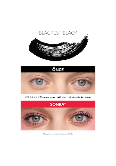 Fan-omenal Hacim Veren & Tek Tek Ayıran Maskara Blackest Black Diğer