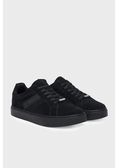 Calvin Klein Süet Logolu Sneaker Ayakkabı Erkek Ayakkabı Hm0hm02200 0gj Siyah
