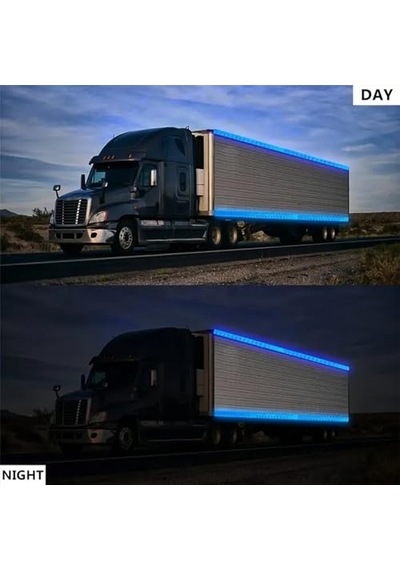 5 Metre Yapışkanlı Mavi Renk Şerit Bant Parlayan Reflektörlü En 5 Cm Onaysız Reflektif İkaz Bandı