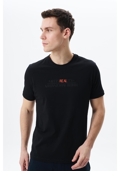 AR-MA Arma Erkek Regular Fit Baskılı Süprem Bisiklet Yaka Tişört Y29344454002 Siyah