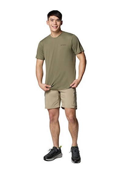 Columbia Tech Trail Utility Ss Crew Erkek Günlük Tişört 2118571039 Yeşil