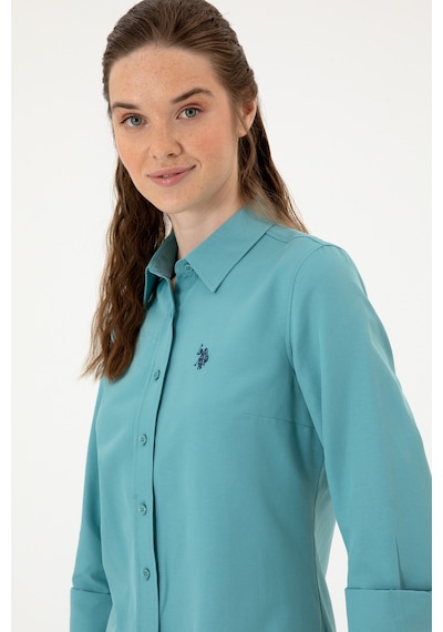 U.S. Polo Assn. Kadın Mint Uzun Kollu Basic Gömlek 50316711-VR152