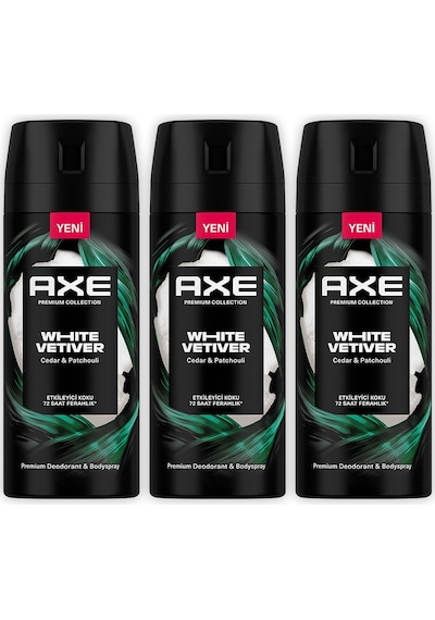Axe Premium Collection Erkek Deodorant White Vetiver 150 Ml X3