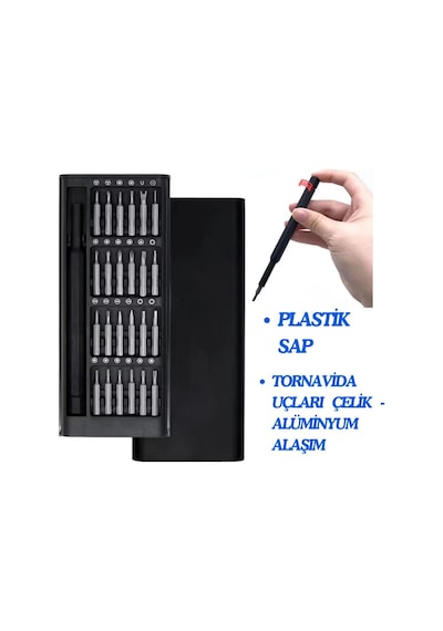 24 Parça Saatçi Pc Gözlük Mıknatıslı Tornavida Seti Plastik Saplı