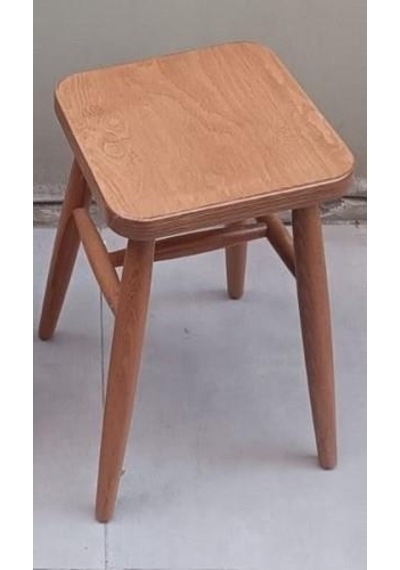 Tabure 90380 Kayın Ayak Güçlendirilmiş Bağlantı Papel Oturum Ceviz Renk El Yapım