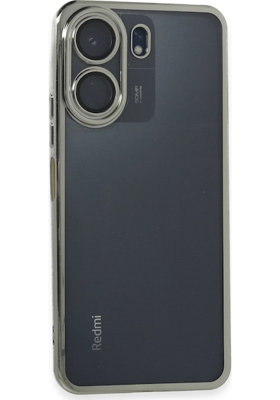 Newface - 738 - Xiaomi Redmi 13c Kılıf Razer Lensli Silikon - Matxzngz - - Gümüş