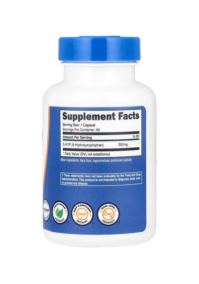Nutricost 5-htp 5-hydroxytryptophan 200 Mg 60 Capsules