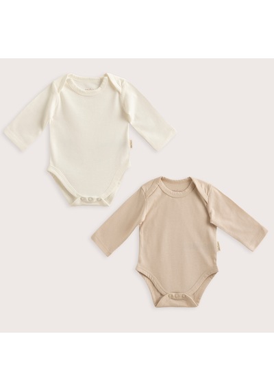 Chakra Henri Yeni Doğan 2'li Body Set Ekru/bej