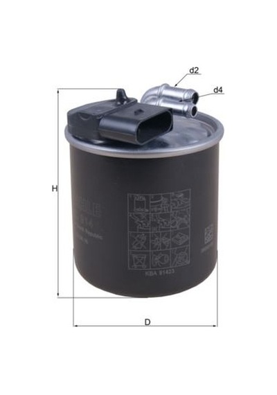 Mahle  Kl914 Yakıt Filtresi Mercedes Om651 W639 W447 W470 B906 B907 B910 A6510903152