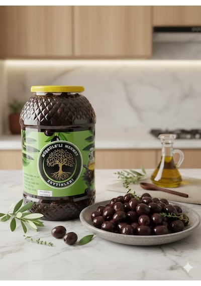 Müşküleli Mehmet 400-420 Dane Doğal Siyah Zeytin 2 KG