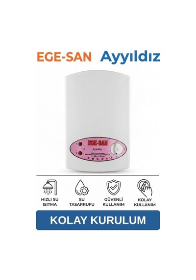 Elektrikli Şofben Ayyıldız - Kurulum Yönlendirmeli