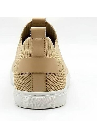 Daytex 4224 Erkek Slip-on - Full Triko Örgü Termo Taban Sneaker Bej