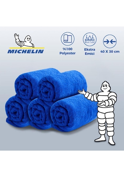 Michelin Mc42118 40x30cm Süper Emici Mikrofiber Havlu 5 Adet