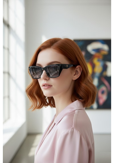Daniel Klein Dk4333-1 Degrade Siyah Cat Eye Premium Kadın Güneş Gözlüğü Siyah