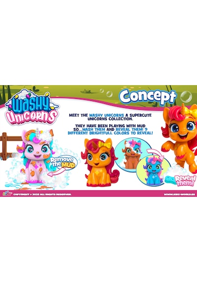 Washy Unicorns Unicornunu Ortaya Çıkar Sürpriz Unicorn Figürü 1 Adet