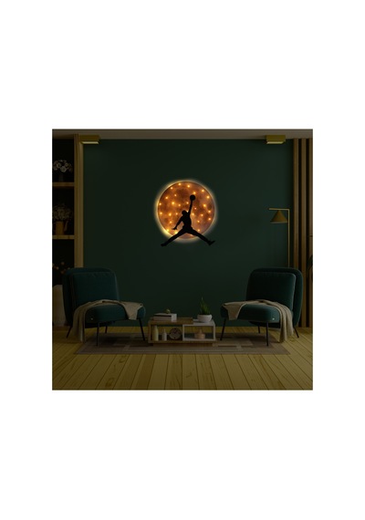 Kişiselleştirilebilir Ledli Işıklı Epoksi Cam Katmanlı Tablo Alessi Dolunay Sarı - 738185612 Sarı