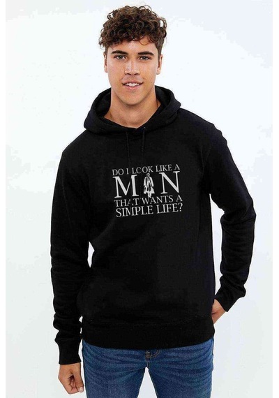 Peaky Blinders Do I Look Like Baskılı Siyah Erkek Sweatshirt