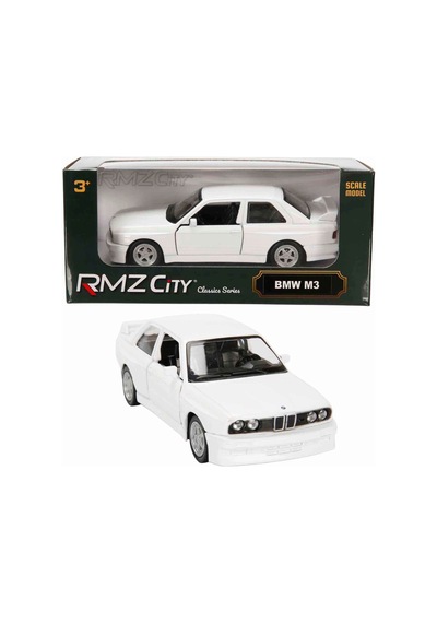 1:32 Rmz City Alman Klasikleri Serisi Die Cast Çek Bırak Model Araba - Beyaz Bmw M3 Beyaz