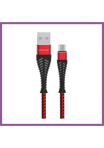 Bezos Konfulon S61 Micro Usb Kablo 1.2m 2.1a - Kırmızı Rengaren