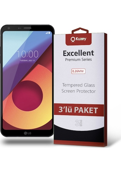 LG Uyumlu Q6 Ekran Koruyucu Cam 3 Adet (532176526)