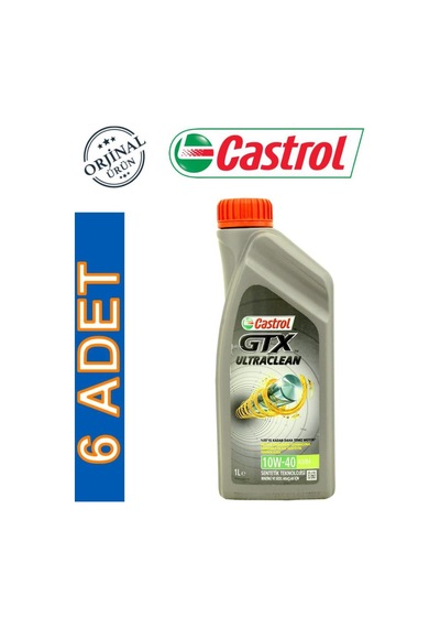 Castrol GTX Ultraclean 10W-40 A3/B4 Motor Yağı 6 x 1 L