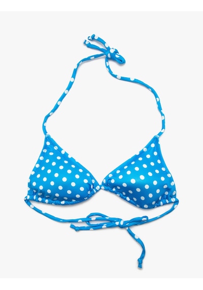 Koton Puantiyeli Bikini Üstü Mavi Desenli 8yak89745bm