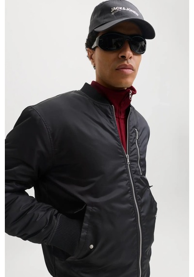Jack & Jones Erkek Jcotrace Su İtici Bomber Ceket 12301762 Siyah