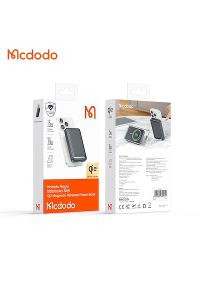 Mcdodo Mc-7811 10.000 Mah 30 W Qi2 Manyetik Powerbank Siyah