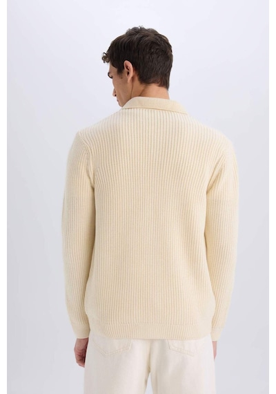 DeFacto Standart Fit Polo Yaka Düğmeli Triko Hırka E8397AX24CWER139
