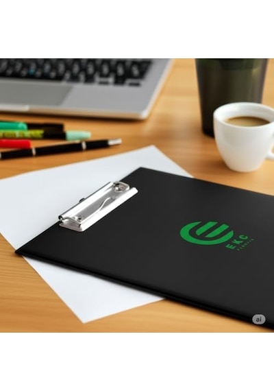 A4 Kapaklı Sekreterlik Siyah, Bloknot Yazı Tablası, Clipboard