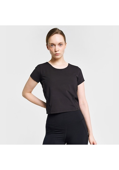 Lescon Kadın Antrenman Kısa Kol T-shirt 26b-2056 Siyah