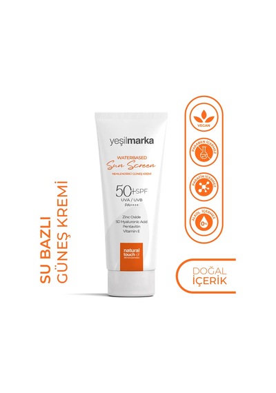 Yeşilmarka Su Bazlı Nemlendirici Güneş Kremi 50 Faktör Spf 50 Ml