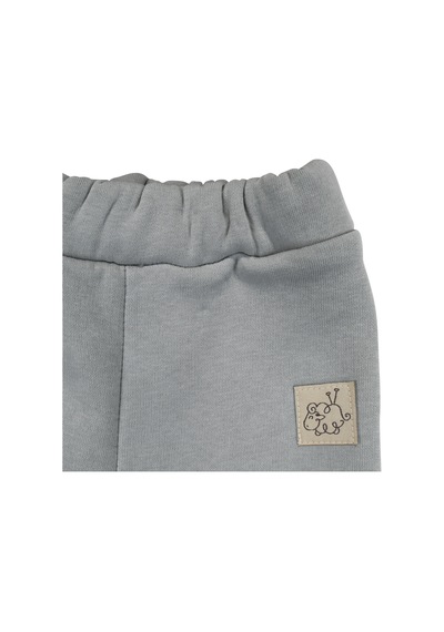 Bebegen Unisex Gri Kuzu Nakışlı Üç İp İkili Takım Çok Renkli