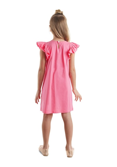 Denokids Ayıcıklar Kız Çocuk Pembe Elbise Pembe