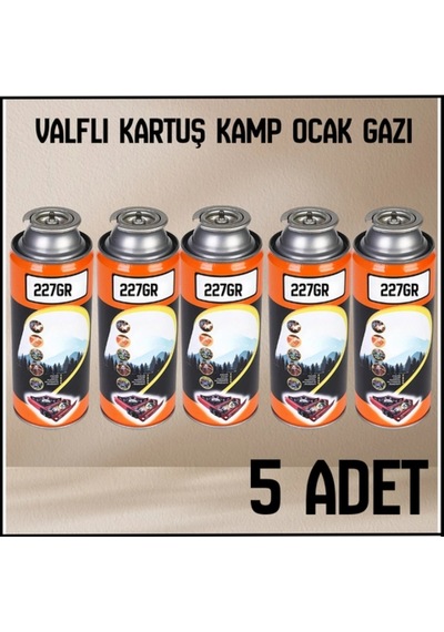 Uyguna-yakala 5 Adet-227gr -valfli Kartuş Kamp Ocak Gazı-ykt.200 Çok Renkli