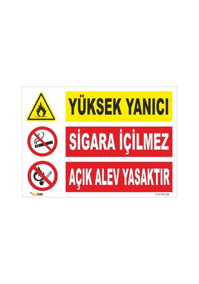 Yüksek Yanıcı Uyarıları - Isg Levhası (512040043)