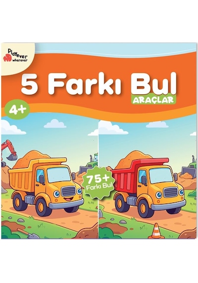Playever 5 Farkı Bul - Araçlar, Dikkat Ve Görsel Algı Etkinlik Kitabı