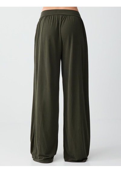 Jimmy Key Haki Yüksek Bel Bol Paça Cep Detaylı Jogger Pantolon 6sw115625312