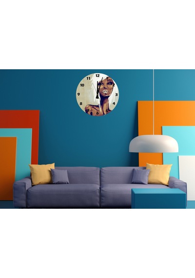 Ti-play Siyah Ve Güzel 30x30cm Akrilik Dekoratif Modern Duvar Saati ÇOk Renkli